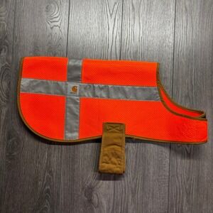 Carhartt High Hi Visibility Dog Safety Vest Blaze Orange Reflective Mesh Large